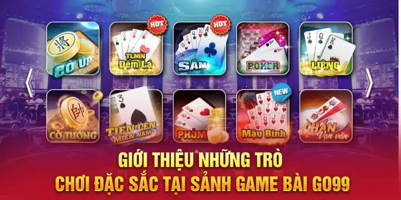 Sản phẩm game bài tại Go99